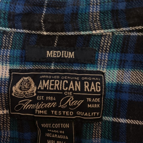 Black and Blue American Rag Flannel - Picture 3 of 3